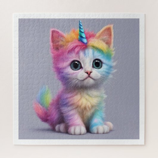 Rainbow Unicorn Kitten Puzzle (Vertikal)
