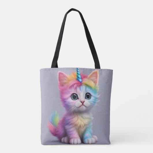 Rainbow Unicorn Kitten Tasche (Rückseite)