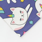 Rainbow Unicorn Kitty Fleecedecke (Ecke)
