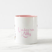 Rainbow Unicorn Kitty Zweifarbige Tasse (Mittel)
