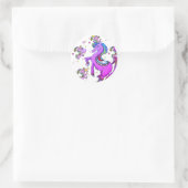 Rainbow Unicorn Klassischer Rundaufkleber Runder Aufkleber (Tasche)