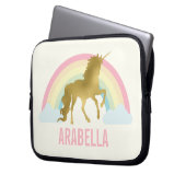 Rainbow Unicorn Laptopschutzhülle (Vorderseite Links)