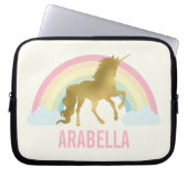 Rainbow Unicorn Laptopschutzhülle (Vorderseite)