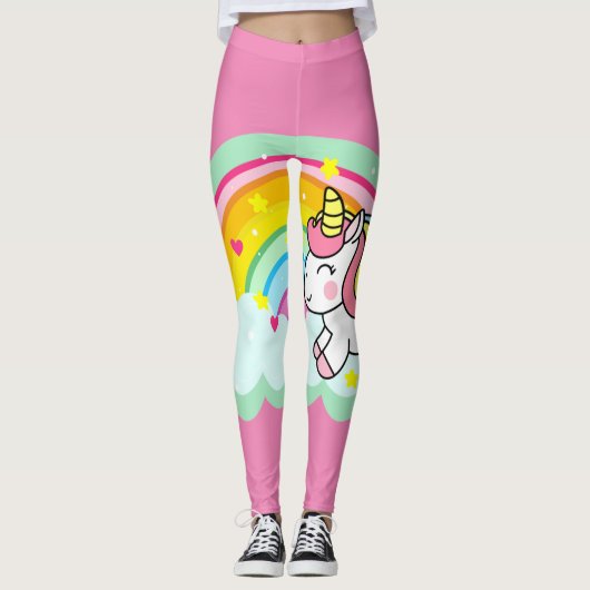 Rainbow Unicorn Leggings (Vorderseite)