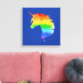Rainbow Unicorn Leinwanddruck (Insitu (Wohnzimmer))