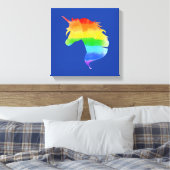 Rainbow Unicorn Leinwanddruck (Insitu (Schlafzimmer))