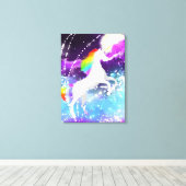 Rainbow Unicorn Leinwanddruck (Insitu (Holzboden))