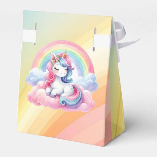 Rainbow Unicorn Magic Birthday Geschenkschachtel (Rückseite)