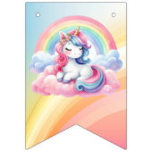Rainbow Unicorn Magic Birthday Wimpelkette (Erste Fahne)