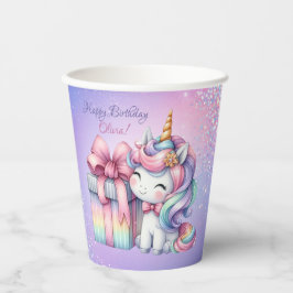 Rainbow Unicorn Magic Moment Girl Geburtstag Pappbecher