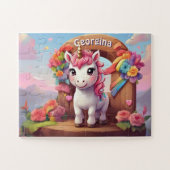 Rainbow Unicorn Magic Personalisiert Puzzle (Horizontal)