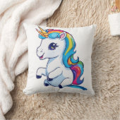 Rainbow Unicorn Magic Throw Kissen (Decke)