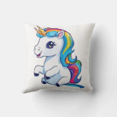 Rainbow Unicorn Magic Throw Kissen (Rückseite)
