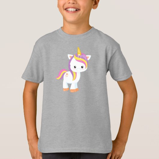 Rainbow Unicorn, Magic Unicorn, Niedlich Unicorn, T-Shirt (Vorderseite)