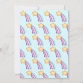 Rainbow Unicorn Magical Second Birthday Einladung (Rückseite)