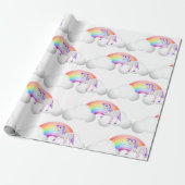 Rainbow Unicorn Magisch Niedlich Geschenkpapier (Ungerollt)