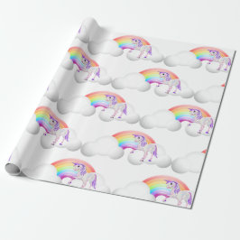 Rainbow Unicorn Magisch Niedlich Geschenkpapier