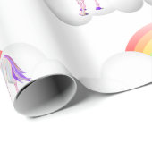 Rainbow Unicorn Magisch Niedlich Geschenkpapier (Rolleneckpunkt)