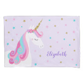 Rainbow Unicorn Magischer Glitzer Lila Kissenbezug (Vorderseite)