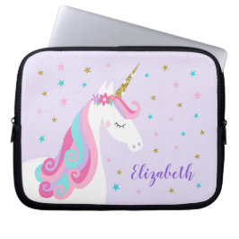 Rainbow Unicorn Magischer Glitzer Lila Laptopschutzhülle