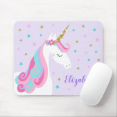 Rainbow Unicorn Magischer Glitzer Lila Mousepad (Mit Mouse)