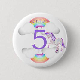 Rainbow Unicorn Magisches Niedliches Zeitalter Geb Button