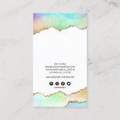 Rainbow Unicorn Makeup Lashes Visitenkarte (Rückseite)