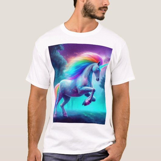 Rainbow Unicorn Men's Basic T - Shirt (Vorderseite)