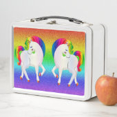 Rainbow Unicorn Metal Lunch Box (Beispiel)