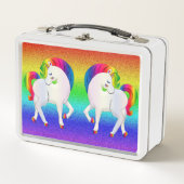 Rainbow Unicorn Metal Lunch Box (Vorderseite)