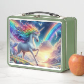 Rainbow Unicorn Metall Brotdose (Beispiel)