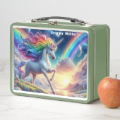 Rainbow Unicorn Metall Brotdose (Beispiel)