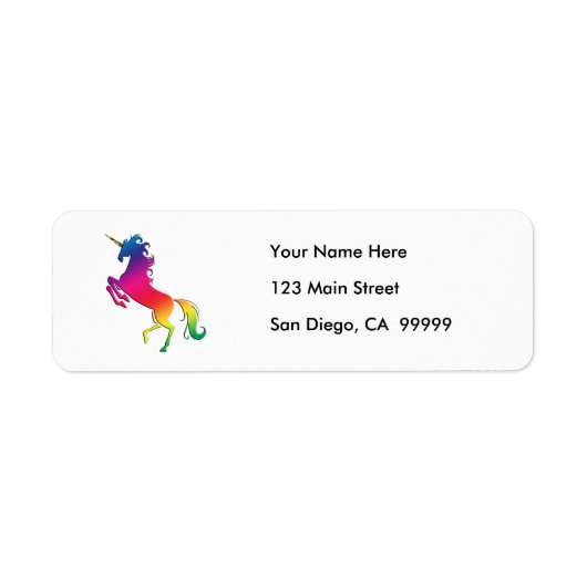 Rainbow Unicorn mit Gold Horn (Vorne)