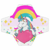 Rainbow Unicorn mit Sternen Fußball (Flach)