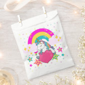 Rainbow Unicorn mit Sternen Geschenktütchen (Ausgeschnitten)