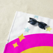 Rainbow Unicorn mit Sternen Strandtuch (Beispiel)