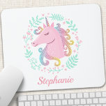 Rainbow Unicorn Mousepad<br><div class="desc">Personalisiertes Rainbow Unicoron Maus Pad</div>