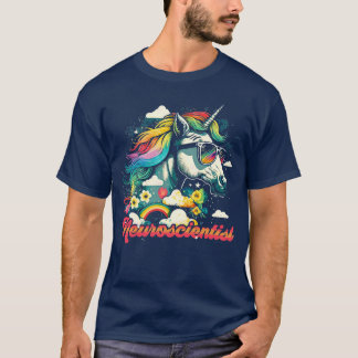 Rainbow Unicorn Neurowissenschaftler T-Shirt