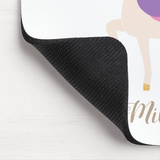 Rainbow Unicorn Niedlich Mousepad (Ecke)