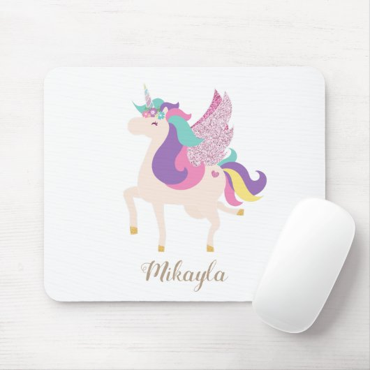 Rainbow Unicorn Niedlich Mousepad (Mit Mouse)