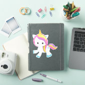 Rainbow Unicorn, Niedliches Einhorn, Stern, Magisc Aufkleber (iPad Hülle)