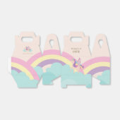 Rainbow Unicorn Niedliches Personalisiertes Gable Geschenkschachtel (Ungefaltet)