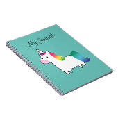 Rainbow Unicorn-Notebook Notizblock (Rechte Seite)
