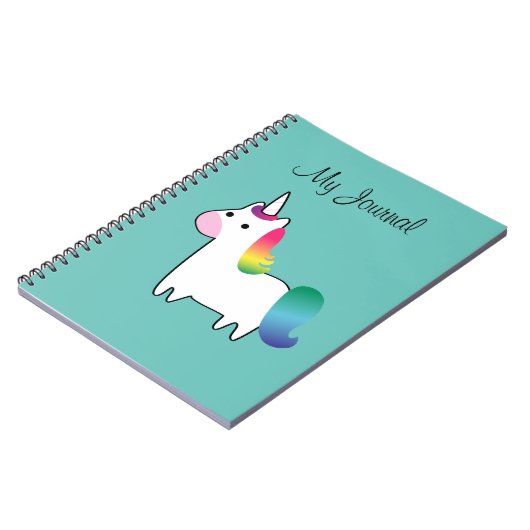 Rainbow Unicorn-Notebook Notizblock (Linke Seite)
