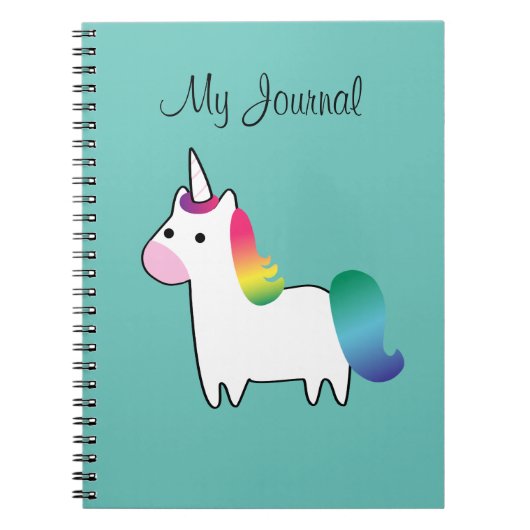Rainbow Unicorn-Notebook Notizblock (Vorderseite)
