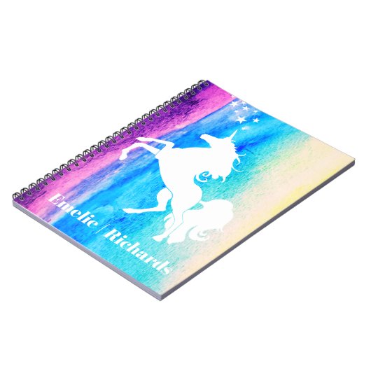 Rainbow Unicorn Notizblock (Linke Seite)