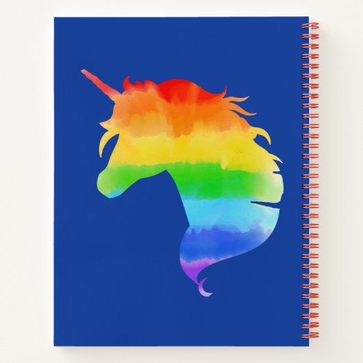 Rainbow Unicorn Notizblock (Rückseite)