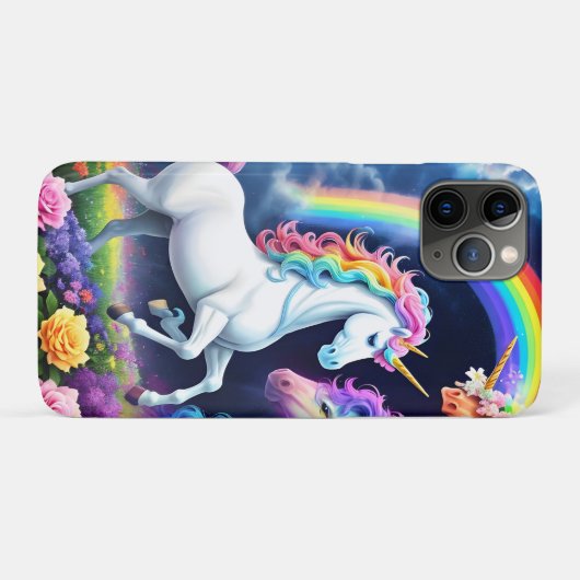 Rainbow Unicorn One Case-Mate iPhone Hülle (Rückseite (Horizontal))
