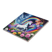 Rainbow Unicorn One Fliese (Seite)