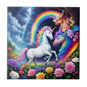 Rainbow Unicorn One Fliese